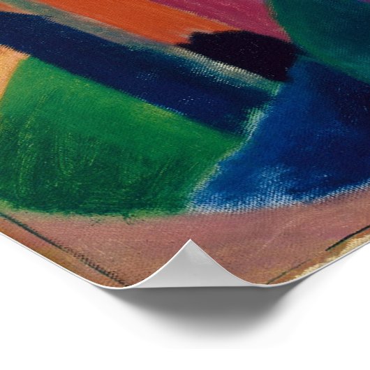 Hirsche im Klostergarten von Franz Marc Poster (Ecke)