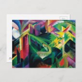 Hirsche im Klostergarten von Franz Marc Postkarte (Vorne/Hinten)