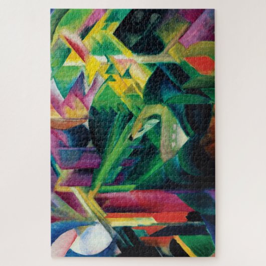 Hirsche im Klostergarten von Franz Marc Puzzle (Vertikal)