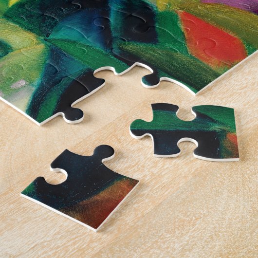 Hirsche im Klostergarten von Franz Marc Puzzle (Seite)