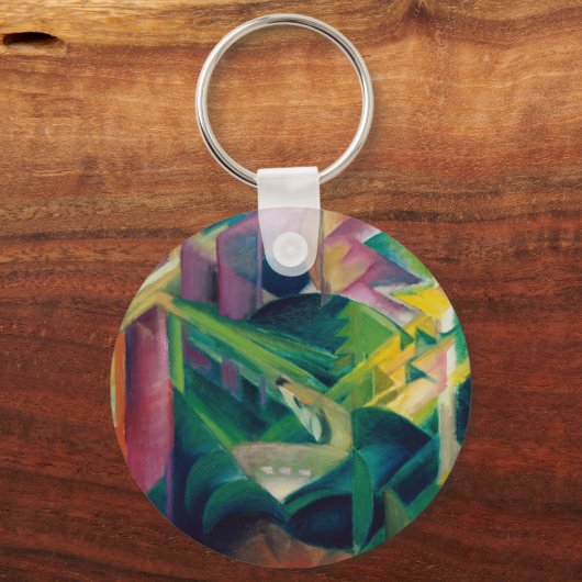 Hirsche im Klostergarten von Franz Marc Schlüsselanhänger (Vorderseite)