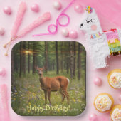 Hirsche im Magischen Wald Pappteller (Party)