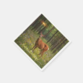 Hirsche im Magischen Wald Serviette (Ecke)