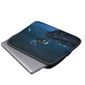 Hirsche im Mondschein Laptopschutzhülle (Vorne Knopf)