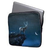 Hirsche im Mondschein Laptopschutzhülle (Vorderseite Links)