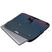 Hirsche im Mondschein Laptopschutzhülle (Vorne Knopf)