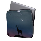 Hirsche im Mondschein Laptopschutzhülle (Vorderseite Links)