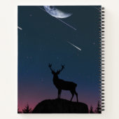 Hirsche im Mondschein Notizblock (Rückseite)