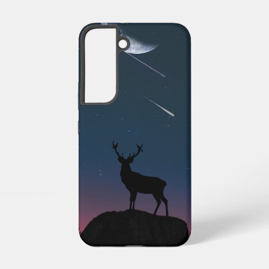 Hirsche im Mondschein Samsung Galaxy Hülle (Rückseite)