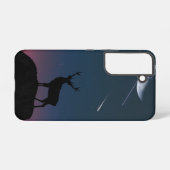 Hirsche im Mondschein Samsung Galaxy Hülle (Rückseite (Horizontal))