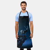 Hirsche im Mondschein Schürze (Getragen)