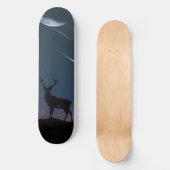 Hirsche im Mondschein Skateboard (Vorderseite)
