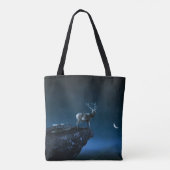 Hirsche im Mondschein Tasche (Rückseite)