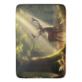 Hirsche im Morgenwald Badematte (Vorderseite Vertikal)