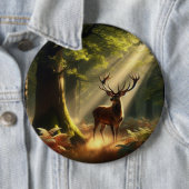 Hirsche im Morgenwald Button (Beispiel)