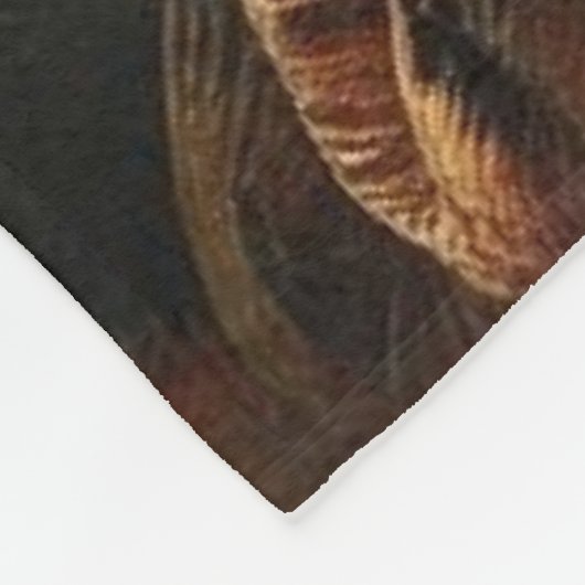 Hirsche im Morgenwald Fleecedecke (Ecke)