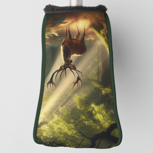 Hirsche im Morgenwald Golf Headcover (Rotieren 90)