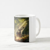 Hirsche im Morgenwald Kaffeetasse (VorderseiteRechts)