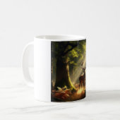 Hirsche im Morgenwald Kaffeetasse (Vorderseite Links)