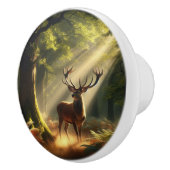Hirsche im Morgenwald Keramikknauf (Rechts)