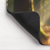 Hirsche im Morgenwald Mousepad (Ecke)