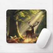 Hirsche im Morgenwald Mousepad (Mit Mouse)