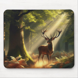 Hirsche im Morgenwald Mousepad