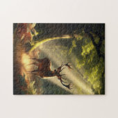 Hirsche im Morgenwald Puzzle (Horizontal)