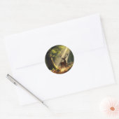 Hirsche im Morgenwald Runder Aufkleber (Umschlag)