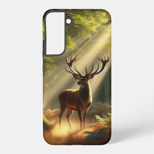 Hirsche im Morgenwald Samsung Galaxy Hülle (Rückseite)