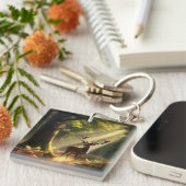 Hirsche im Morgenwald Schlüsselanhänger (Vorderseite rechts)