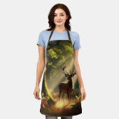 Hirsche im Morgenwald Schürze (Getragen)