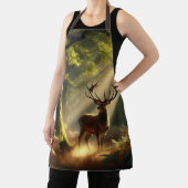 Hirsche im Morgenwald Schürze (InSitu)