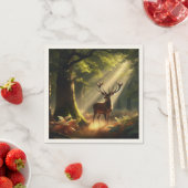 Hirsche im Morgenwald Serviette (Beispiel)