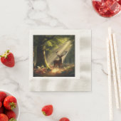 Hirsche im Morgenwald Serviette (Beispiel)