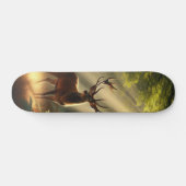 Hirsche im Morgenwald Skateboard (Horizontal)
