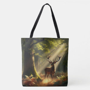 Hirsche im Morgenwald Tasche