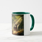 Hirsche im Morgenwald Tasse (VorderseiteRechts)