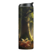 Hirsche im Morgenwald Thermosbecher (Nach links gedreht)