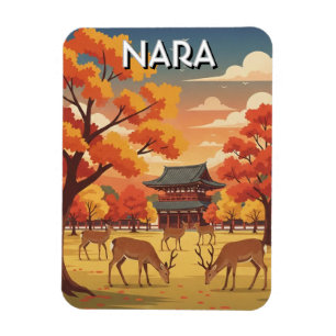 Hirsche im Nara-Park Japan Reise Magnet