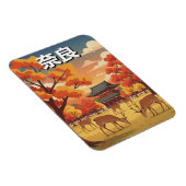 Hirsche im Nara-Park Japan Reise Magnet (Rechte Seite)