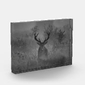 Hirsche im Nebel Fotoblock (Links)