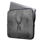 Hirsche im Nebel Laptopschutzhülle (Vorderseite Links)