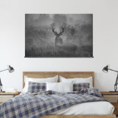 Hirsche im Nebel Leinwanddruck (Insitu (Schlafzimmer))