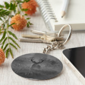 Hirsche im Nebel Schlüsselanhänger (Seite)