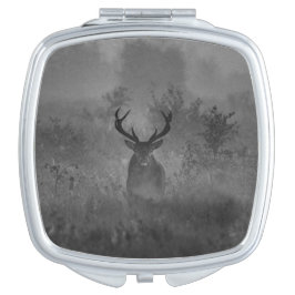 Hirsche im Nebel Taschenspiegel