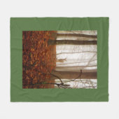 Hirsche im Nebelnebel Fleecedecke (Vorderseite (Horizontal))