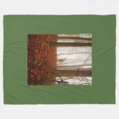 Hirsche im Nebelnebel Fleecedecke (Vorderseite (Horizontal))