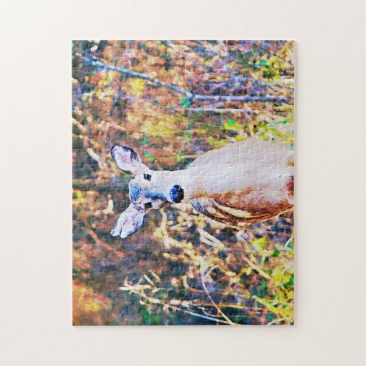 Hirsche im Puzzle der wilden Nahen Kunst (Vertikal)