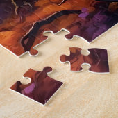 Hirsche im Regenbogen-Herbstwald Puzzle (Seite)